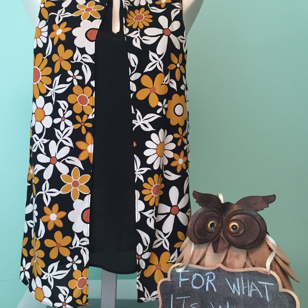 Feminine Flower Power Tank Blouse Size US 6 / EU 38 - Picture 2 of 3